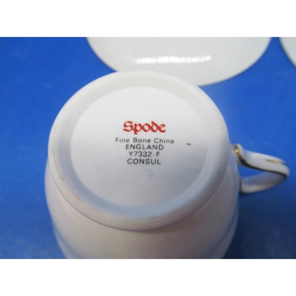 Spode Consul Cobalt Set Of 2 Coffee Or Tea Cups And 2 Saucers VGC - Picture 7 of 10